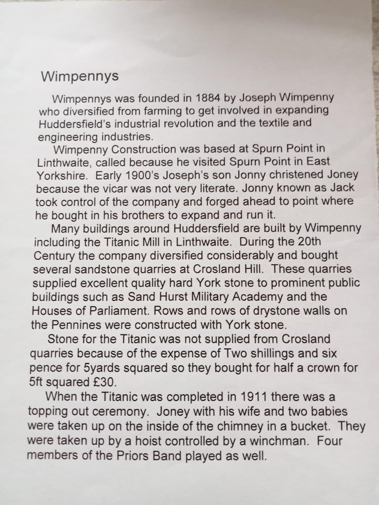 JillTeee's tweet photo. @HuddExposed Right I’ve got it wrong. Header stone says 1911 
No mention of Titanic mill. So it may well have been called lower Westwood mill before hand. https://t.co/HLnYiEDrpe