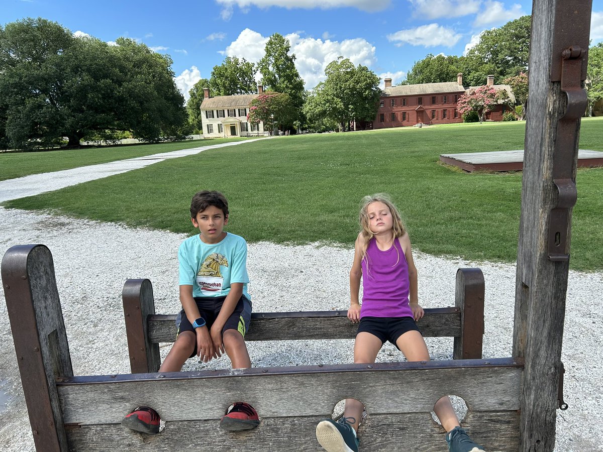 How the Howard kids felt being drug around Colonial Williamsburg in 97 degree summer heat