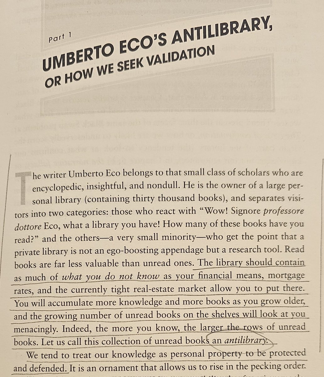 This is why you should:

1. Just buy books, even if you know you won't get around to reading them until you retire

2. Not throw or give books away, particularly the 'airport' category, which I keep in a pile to remind me of how much BS there is influencing people's thinking