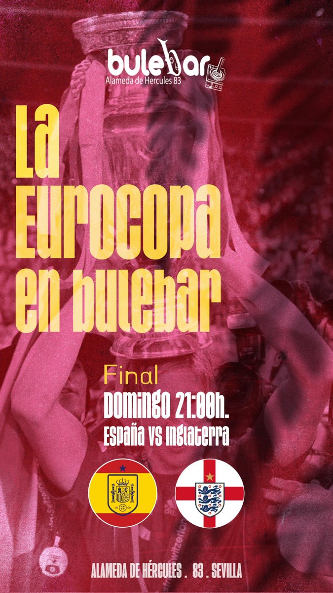 Esta noche, todos con La Roja. Vente al Bule a animar con nosotros. ¡Te esperamos!