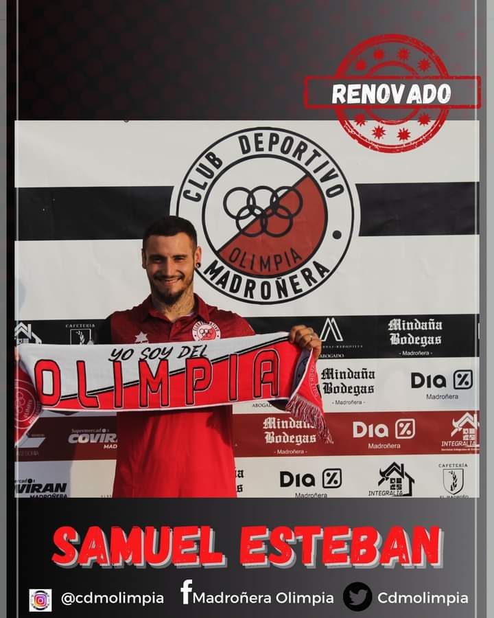 2°Extremeña 

Samuel Esteban Nueva renovación del <a href="/CdmOlimpia/">CDM Olimpia</a> para la temporada 24"25