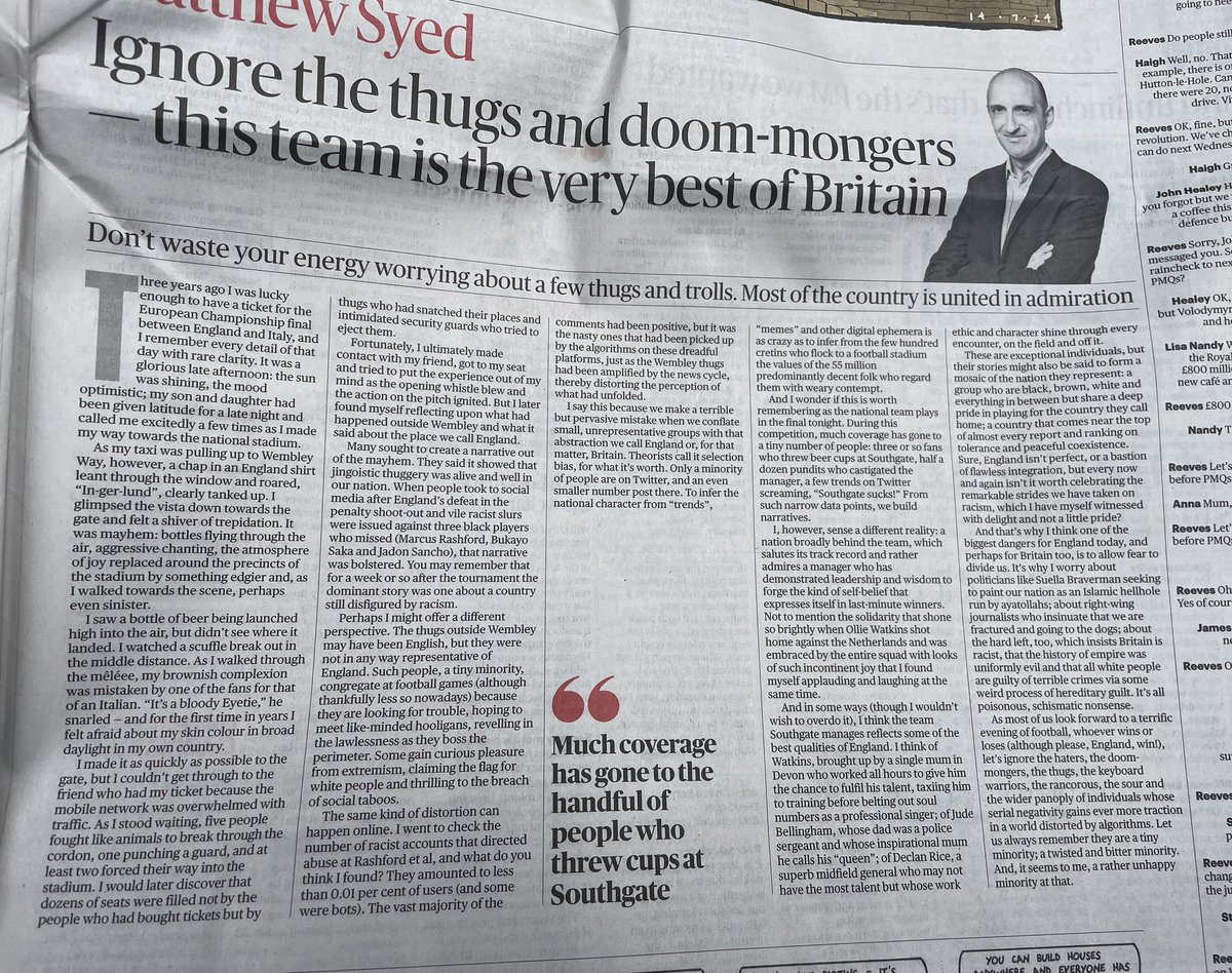 dkemorgan's tweet photo. @matthewsyed brilliantly written and spot on as ever! https://t.co/pHEk1x8edz