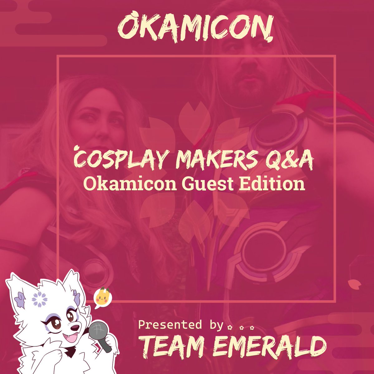 Team Emerald Cosplay Guest Panels! 🌸

On Saturday, <a href="/teamemeraldcos/">Team Emerald Cosplay</a>  will be showing off their weathering skills in the The Weekend Weathering Workshop. 

On Sunday, Team Emerald will be joined by <a href="/stormscosplays/">Lieven 🐔🐱 🔜 FACTS | Free 🇵🇸</a> and <a href="/anhyracosplay/">Anhyra</a> for Cosplay Makers Q&amp;A: Okamicon Guest Edition!