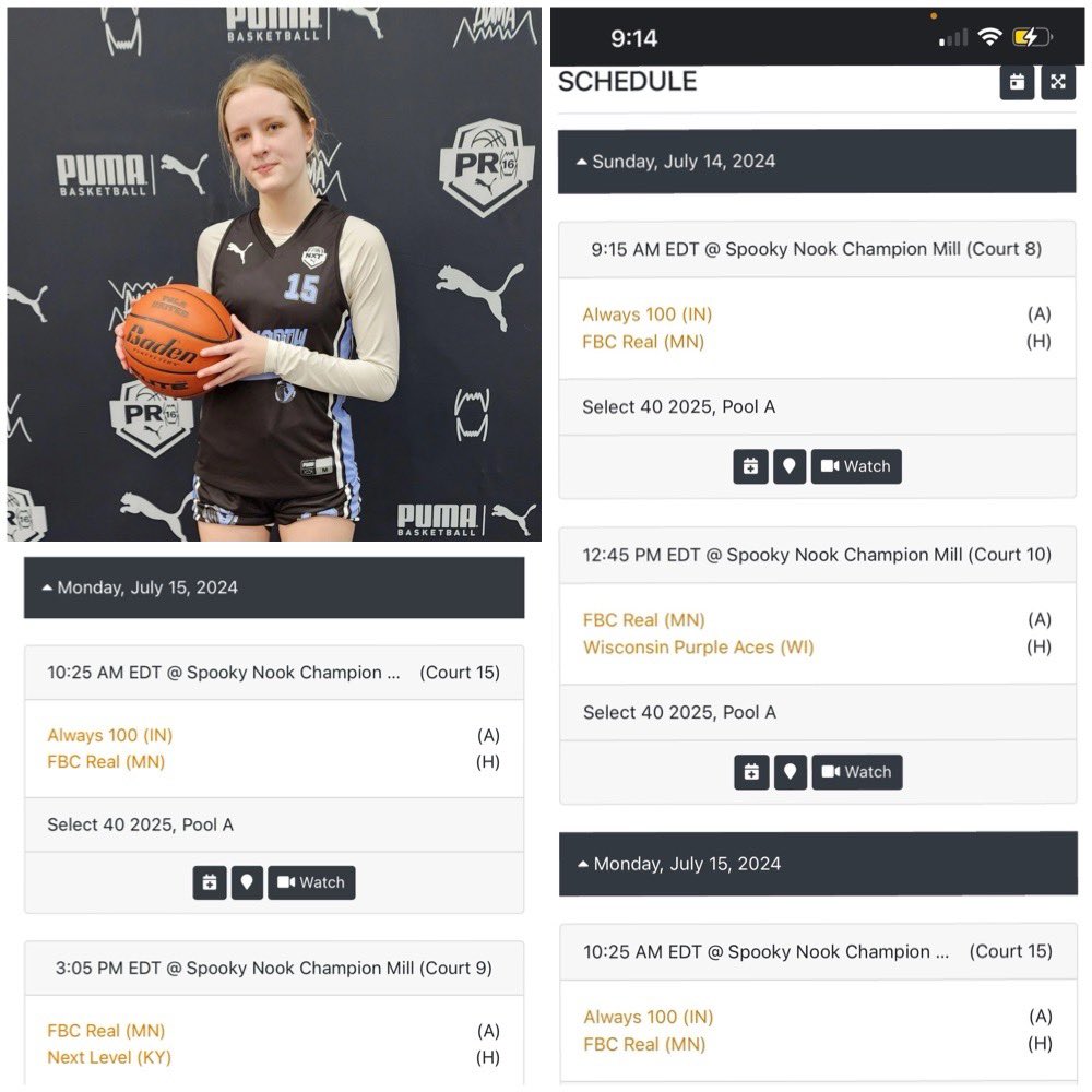 Here’s our schedule for Ohio!! Come watch us play let’s gooooo