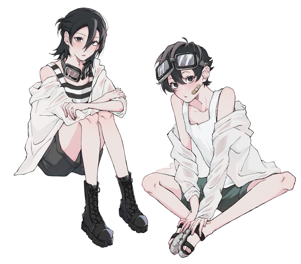 お着替え乙女組
ゴーグルっ子かわいい