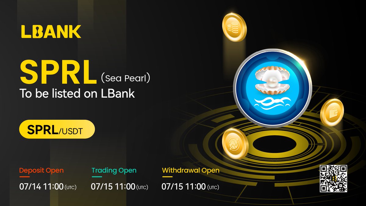 🎉 New #listing

🌟 $SPRL (Sea Pearl) will be listed on LBank！@sprlsea

Sea Pearl represents a continuation web3 progress and change, where existing systems, technologies, or ideas adapt, improve, and transform into newer, more advanced forms.

❤️ Details: