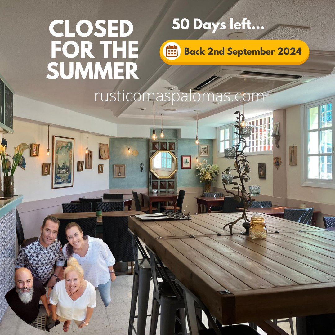RusticoTapas's tweet image. #summerbreak #countdown