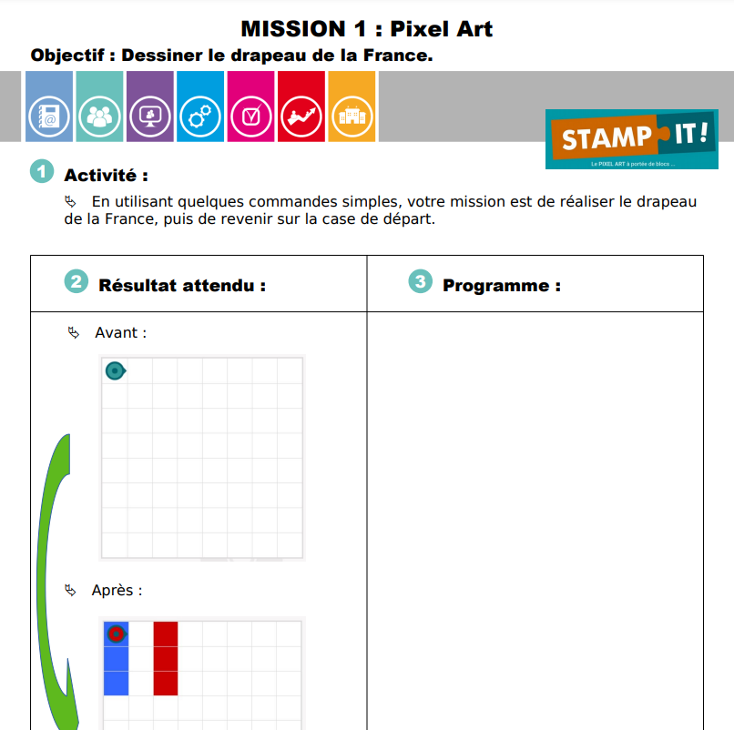 Easytis's tweet image. 🟦⬜🟥🇫🇷🔵⚪🔴
Mission du jour en ce jour de Fête Nationale : Réaliser le drapeau de la France en Pixel Art !
codefi.dane.ac-versailles.fr/spip.php?artic…
@daneversailles
#STIAM #codefi #fetenationale #robotique