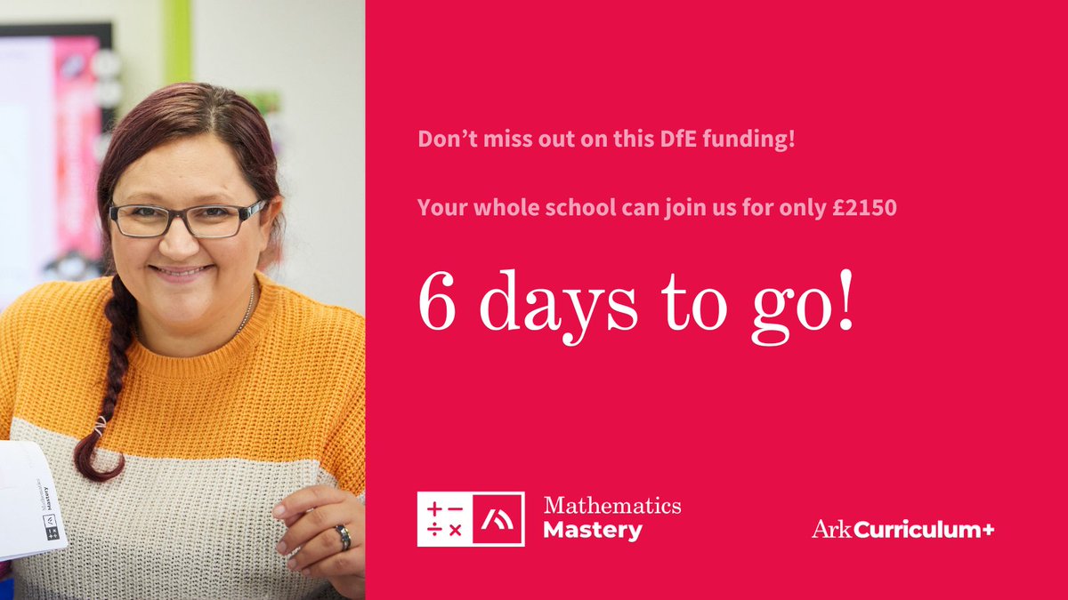 MathsMastery's tweet photo. In this final week, there’s a lot to think about and do – don’t forget to make speaking to our team about transforming maths at your school this September one of those things. Don’t miss out!
Book your call: https://t.co/uUSBI3GluU
#mathsCPD #primarymaths #maths #evidenceled https://t.co/H3vBHVXaYD