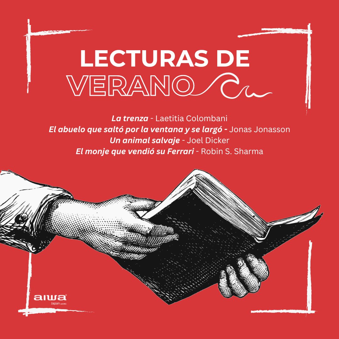 🌞📚 ¡Hora de sumergirse en lecturas de verano! No hay nada mejor que disfrutar de un buen libro bajo el sol. ¿Cuáles son tus recomendaciones? ¡Déjanos tus sugerencias en los comentarios! 📖✨#AIWA #aiwaeurope #Lecturasdeverano