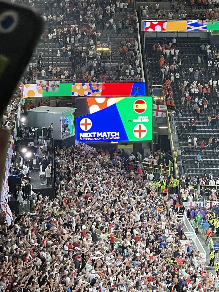 From the first game to the last. All those flights, trains, taxis, Air BnB’s and hotels. Six grounds and now it’s down to this. Finish the job boys 🏴󠁧󠁢󠁥󠁮󠁧󠁿🏴󠁧󠁢󠁥󠁮󠁧󠁿🏴󠁧󠁢󠁥󠁮󠁧󠁿🏴󠁧󠁢󠁥󠁮󠁧󠁿