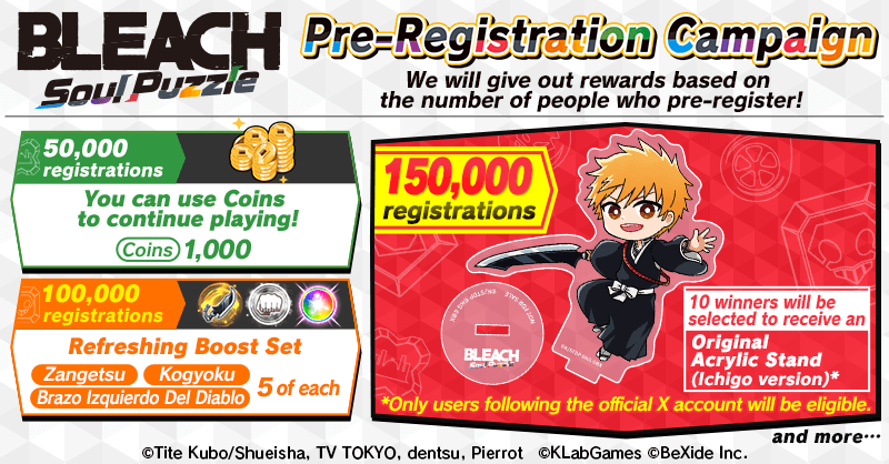BLEACHPuzzle_en's tweet photo. ／
Pre-Register to #BLEACHPuzzle
＼

We will give out in-game rewards and even hold a giveaway where you can win an Acrylic Stand (Ichigo version) depending on the number of pre-registrations!

▼Pre-Register Now!
https://t.co/fJDrj4Dg0g

▼Details
https://t.co/YLr9Vf40JK https://t.co/POGU4RkVZO