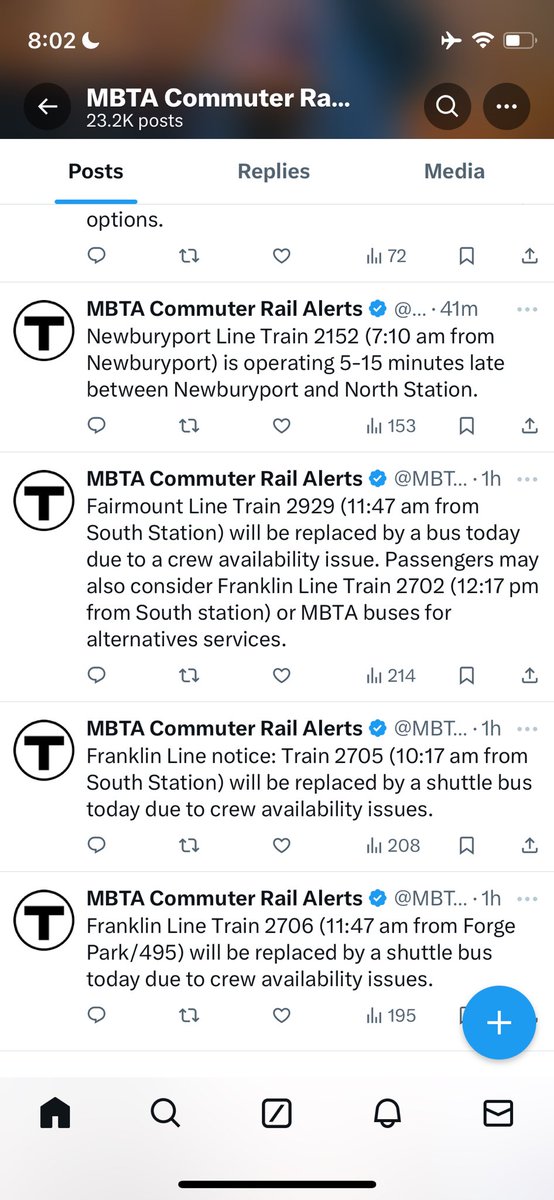 ImproveTheT's tweet photo. Hi @MBTA @MBTA_CR any explanation of what’s going on?  This is the 2nd day in a row of massively cancelled trains. Plus a bunch Friday night I think. CC @transitmatters @universalhub @MayorWu https://t.co/kMsyf3Q6Py