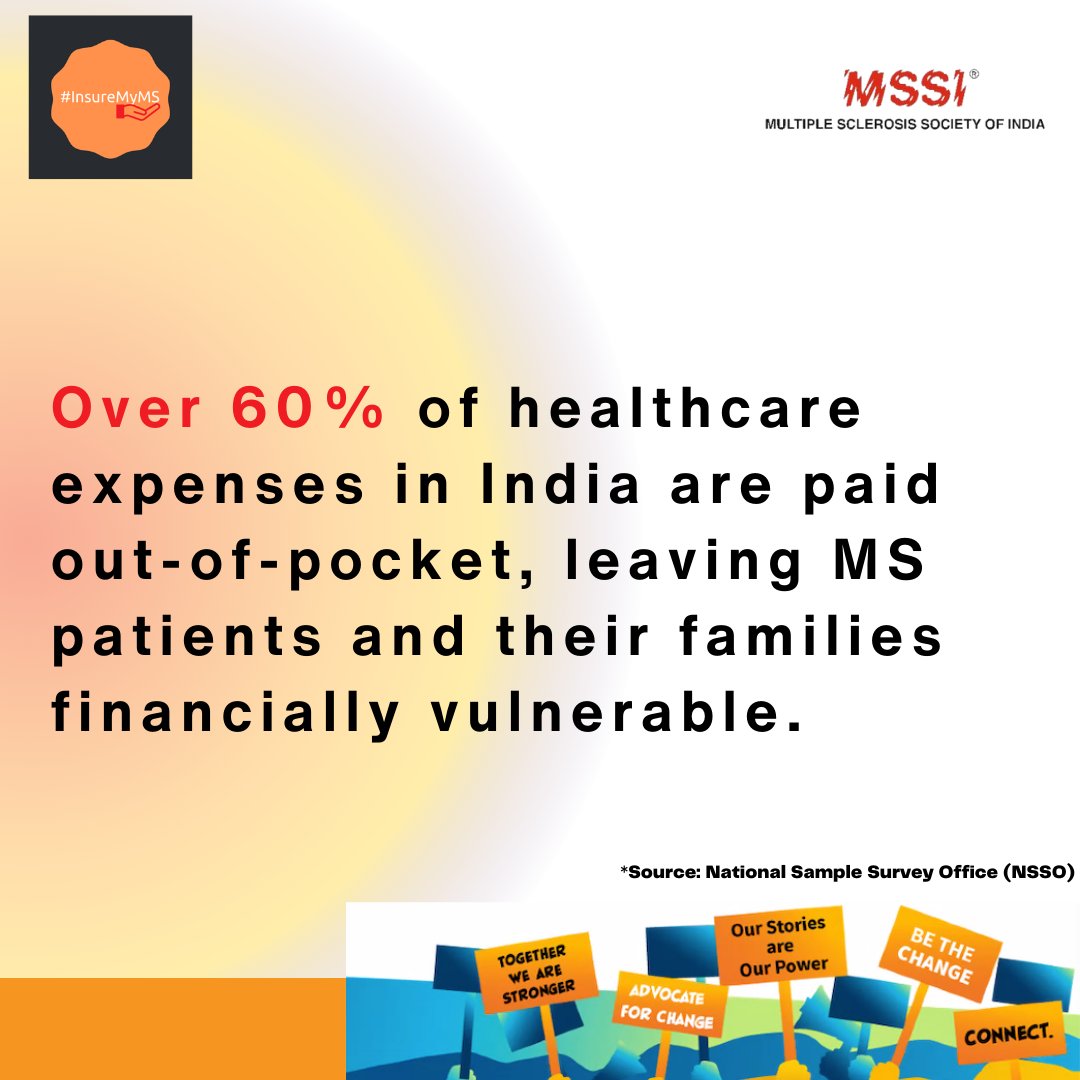 mssocietyindia's tweet photo. According to the National Sample Survey Office (NSSO), over 60% of healthcare expenses in India are paid out-of-pocket, leaving MS patients and their families financially vulnerable.
#InsureMSIndia, #InsuranceForMS, #EnsureMSCare, #InclusiveMSInsurance, #CoverMSNow https://t.co/l6a0lGvAjC