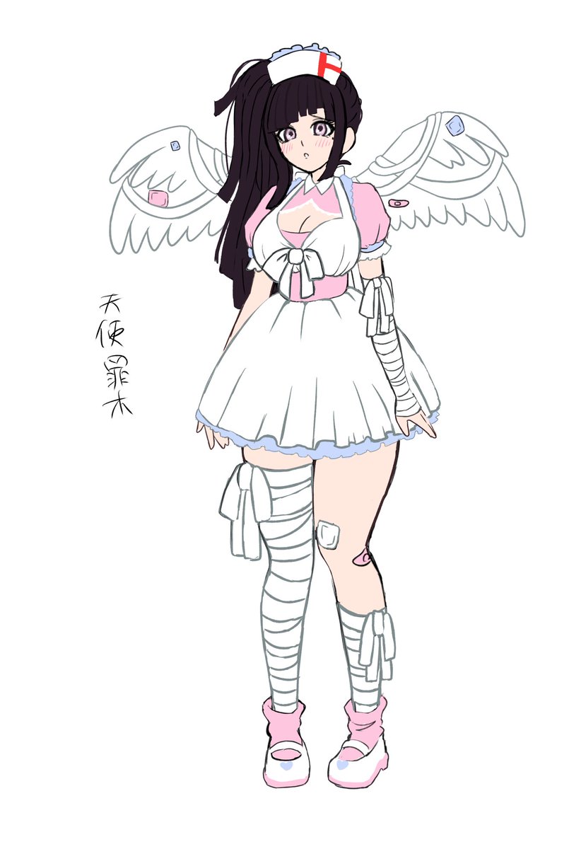 Angel and Devil Mikan Fanart 😇😈 🩷❤️ - NOTE: Fanart for