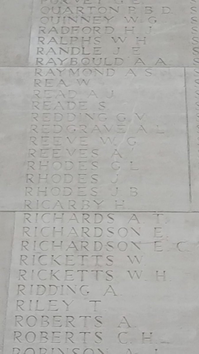 RHSHumanities's tweet photo. At Thiepval Memorial to the Missing on the Somme, Michael Kendall paid his respects to his great great great Uncle, William Reeve, who died during the Battle of the Somme on 3rd September 1916. "Their Name Liveth For Evermore" @RastrickHigh #BattlefieldsRHS2024 https://t.co/o8WiJuEMYl