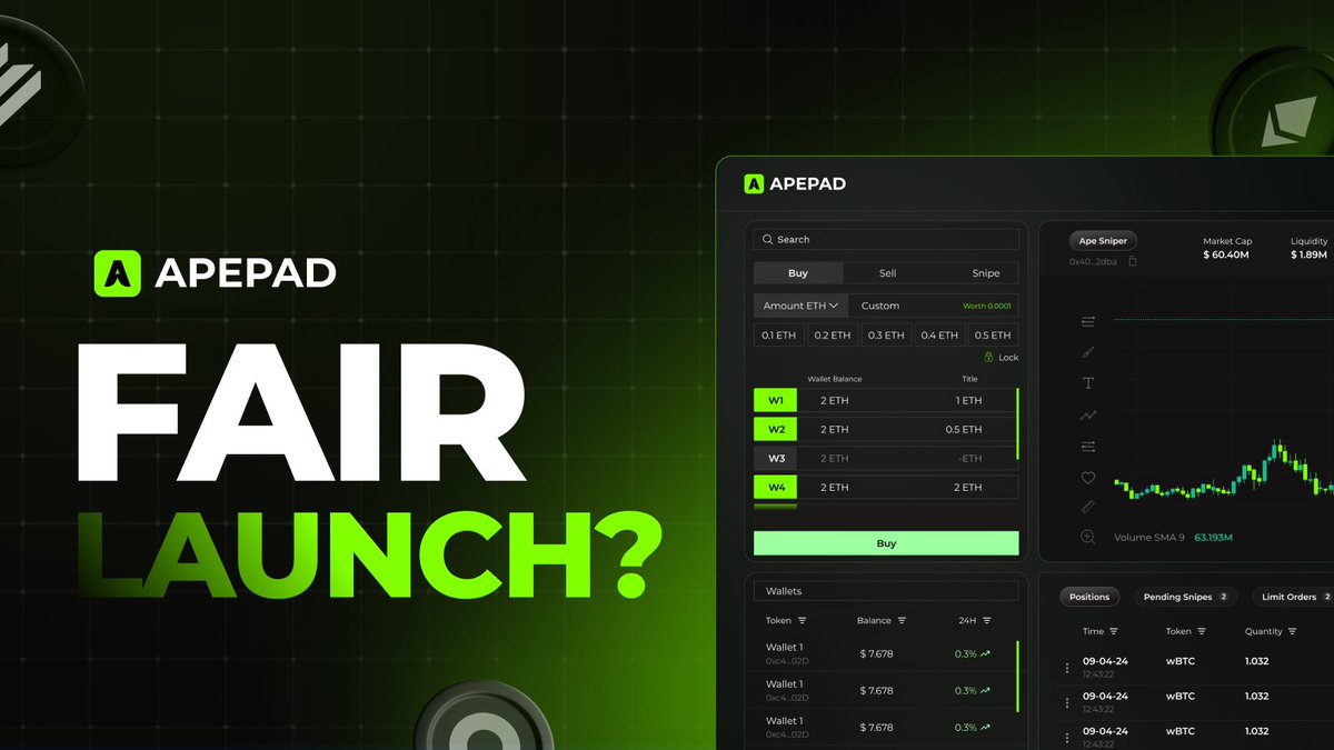 apepad_com's tweet photo. "What's a fair launch?"

A fair launch means everyone gets a fair shot, no early access, no insider deals.  

We ensure transparency and equality in token distribution, so every ape gets a piece of the 🍌 https://t.co/n0cBRM3lsN