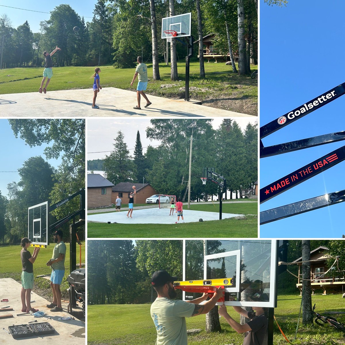 FishHuntPLC's tweet photo. #gameon Shooting the breeze and a few hoops at #perraultlakecamp 
#basketball #skills #goalsetter #madeintheusa #getoutside #goodtimes https://t.co/7DTov8NlKs