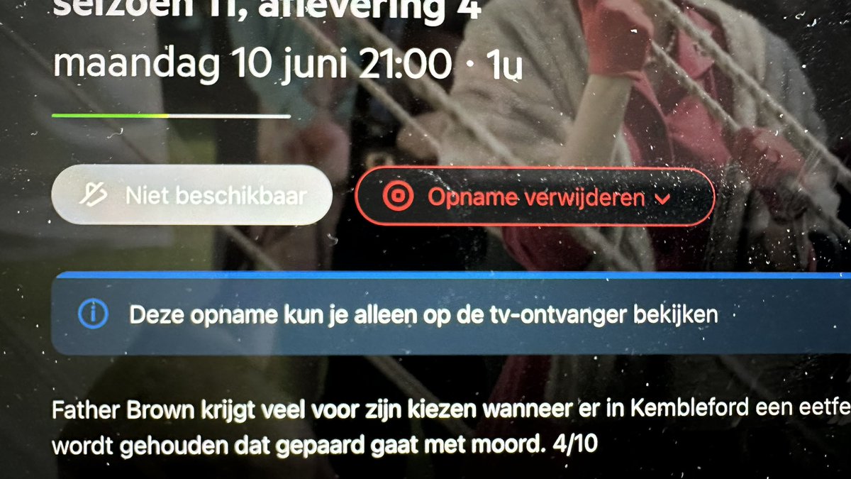 id4twit's tweet image. Iets opgenomen via @KPNwebcare @KPN  … #fatherbrown via #bbcfirst  Kan ik op iPad niet terugkijken 😡 Alleen op tv-ontvanger .. Waarom nu weer? Word ik wel vervelend van ..