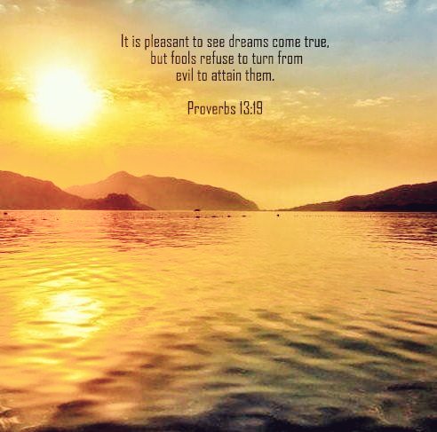 4showuright's tweet photo. Proverbs 13 
A Fountain of Life 

📖 19 Satisfied desire is sweet to a person; therefore, it is hateful and exceedingly offensive to [self-confident] fools to give up evil [upon which they have set their hearts]. Proverbs 13:19 AMPC 

#GetWisdom 
#GetUnderstanding https://t.co/qa5zc7UKez