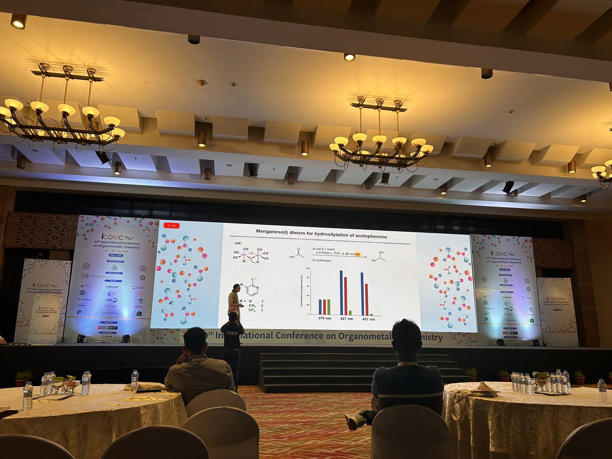 Nidhi Garg, Ph.D. (@nidhigarg1994) on Twitter photo Mn(I)-catalyzed Hydrosilylation of ketones to their corresponding alcohols. Talk by Prof. Nadia C. Mosch-Zanetti from University of Graz, Austria. Further discussion on transfer hydrogenation with amino-amido ligand system <a href="/Basker_IITK/">Basker Lab</a> <a href="/Icomc2024/">ICOMC 2024</a> Mn(I)-catalyzed Hydrosilylation of ketones to their corresponding alcohols. Talk by Prof. Nadia C. Mosch-Zanetti from University of Graz, Austria. Further discussion on transfer hydrogenation with amino-amido ligand system <a href="/Basker_IITK/">Basker Lab</a> <a href="/Icomc2024/">ICOMC 2024</a>