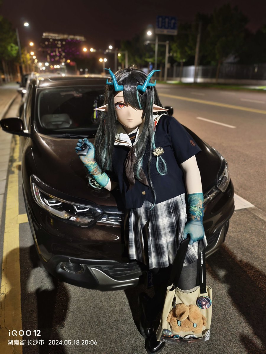 “道路千万条，安全第一条。请在系好安全带的情况下乘坐夕瓜的车！”
#kigurumi #着ぐるみ