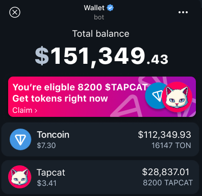 I made $150k with crypto clickers in 3 months

My next move is $TAPCAT with CONFIRMED airdrop

Cost: $0
Time: 5 min

Here's your last chance to get $10,000+ from clicker meta 🧵👇