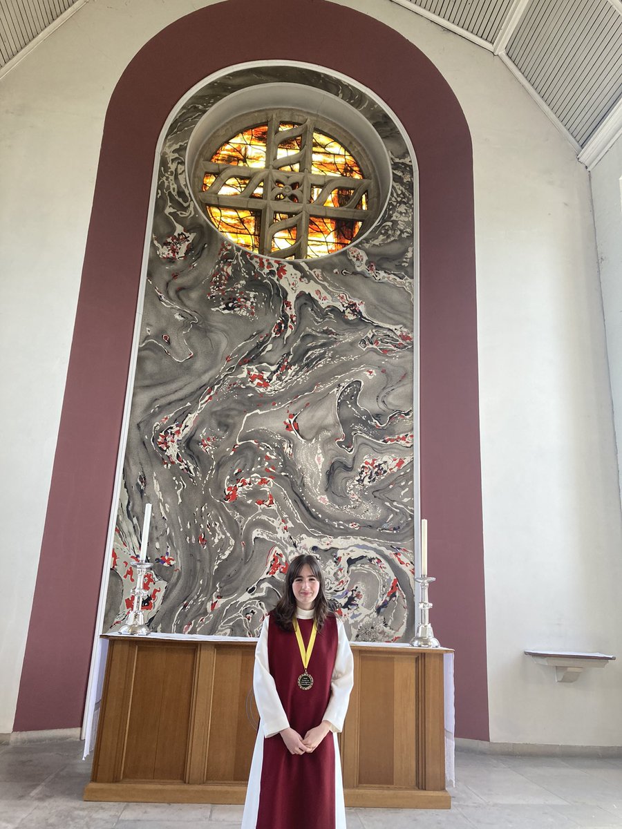 Congratulations to new head chorister of the girls’ choir - promoted at this morning’s service!