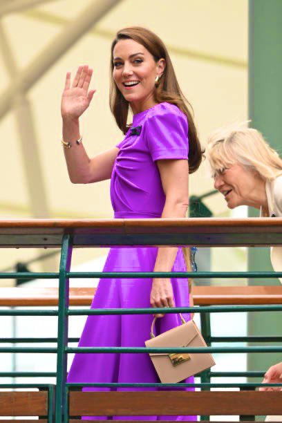 danwootton's tweet photo. On a truly horrendous day for the world, I hope seeing Catherine, the Princess of Wales, at Wimbledon looking glowing and healthy will put a smile on the face. 
Welcome back, Your Royal Highness. https://t.co/jvVJX7jMC5