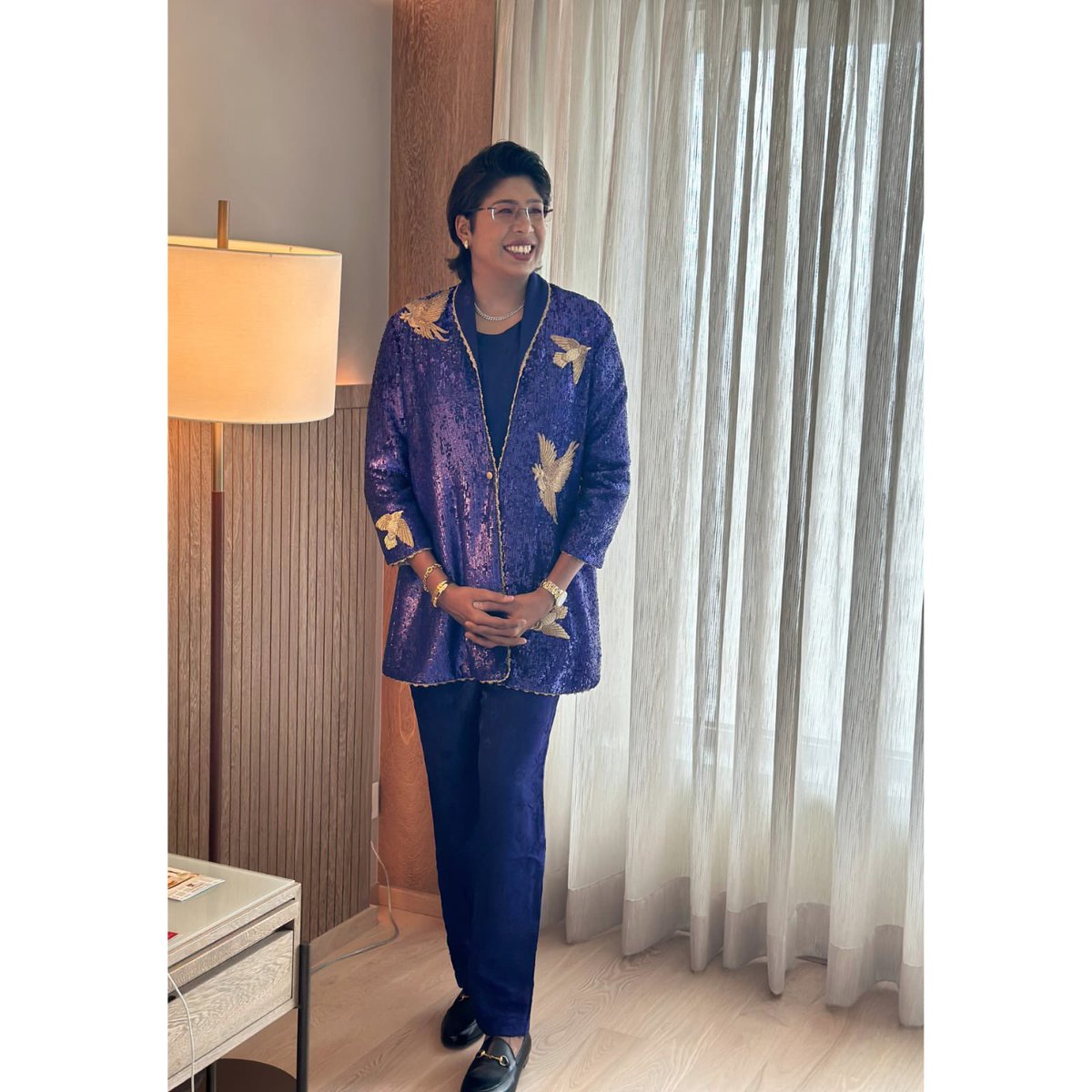 JhulanG10's tweet photo. Had the most wonderful time at the wedding! Wishing #Radhika and #Anant a lifetime of love and happiness ☺✨
#Wedding #Celebration #AnantRadhikaWedding #WeddingBash https://t.co/sfuJbPO0op