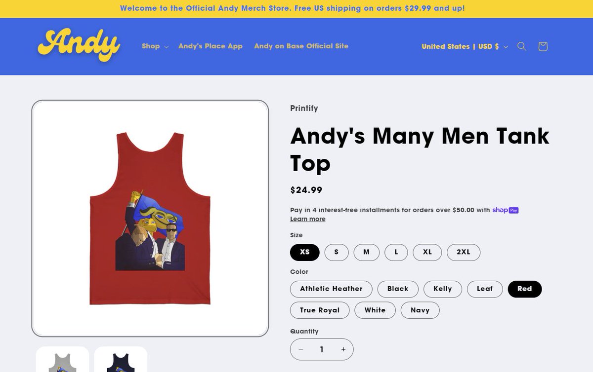 The EAR Stays ON!! Fight for your Freedom. 

#memecoins #1000x #gem <a href="/realDonaldTrump/">Donald J. Trump</a> 

shop.andys.place/products/andys…