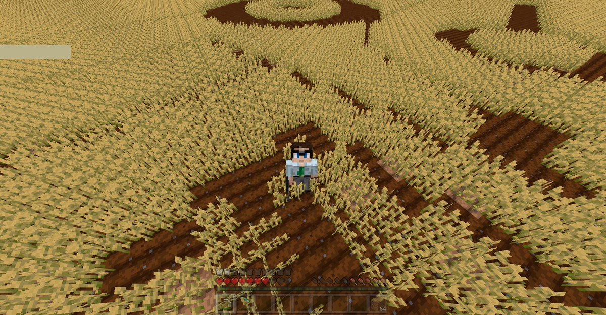 T2x280tt's tweet photo. ただただ広い麦畑を作って
落書きしてみた

#Minecraft    
#2b2e https://t.co/YxnbBj13BG