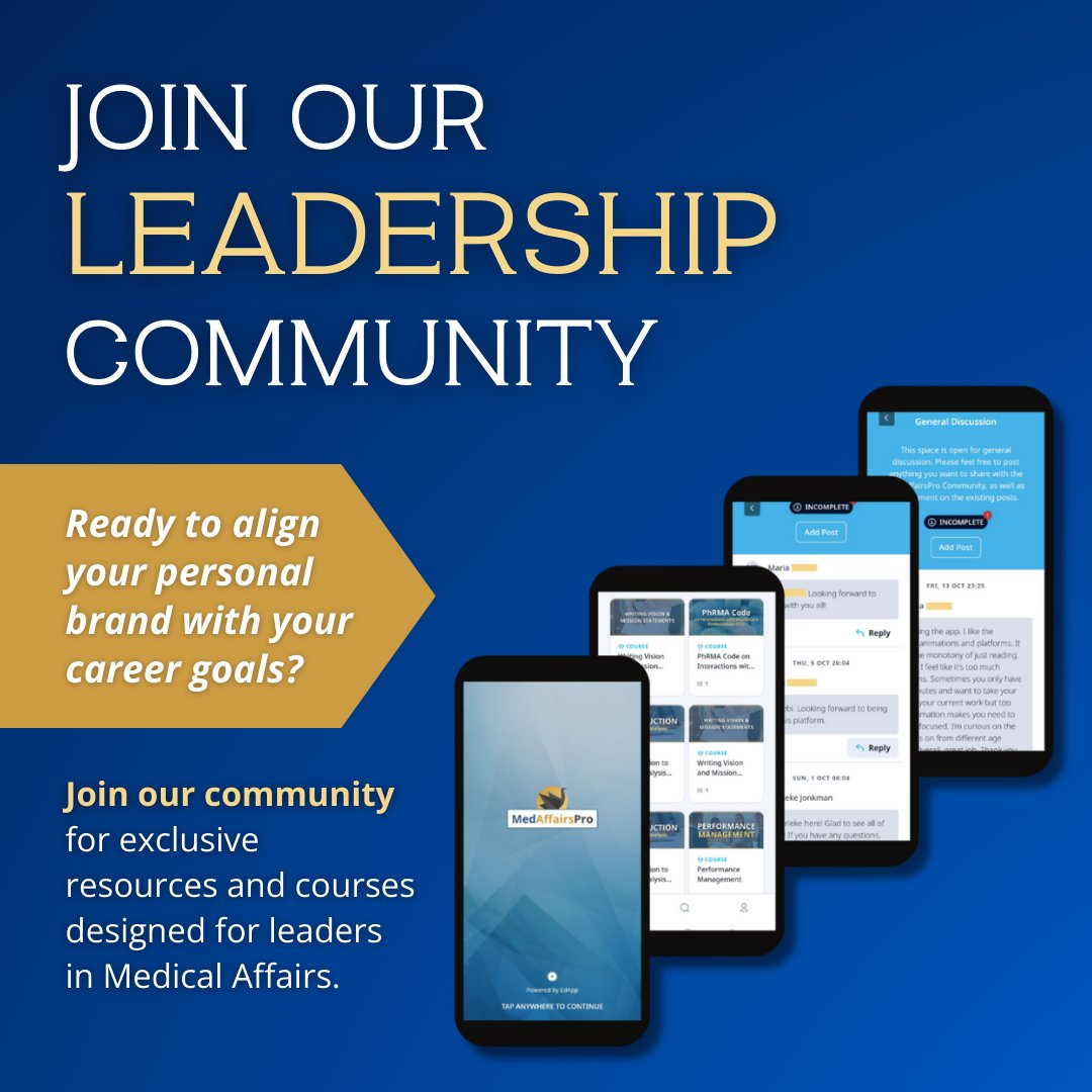 Align your personal brand with your career goals by joining our leadership community. Access valuable resources and connections. 🚀🌟 
🦢 Shine on 🫶 #MedicalAffairs #MedAffairsPro #LeadershipCommunity #CareerAlignment