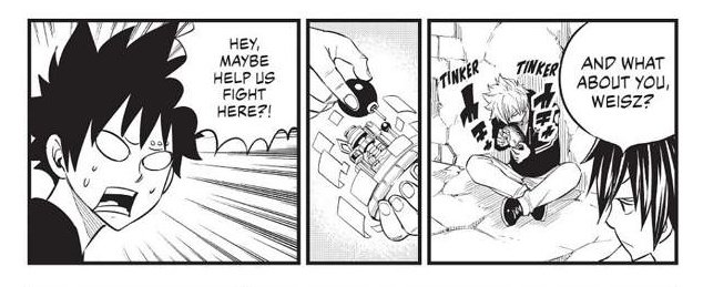 DailyWermitEZ's tweet photo. 🎵🎶 Divorced, beheaded and died
Divorced, beheaded, survived

We're Musica Gray and Weisz, we had six sorry wives
Some might say we ruined their lives 🎶🎵 [1/10]

#EdensZero #FairyTail #RaveMaster https://t.co/OXstGhvKQ3