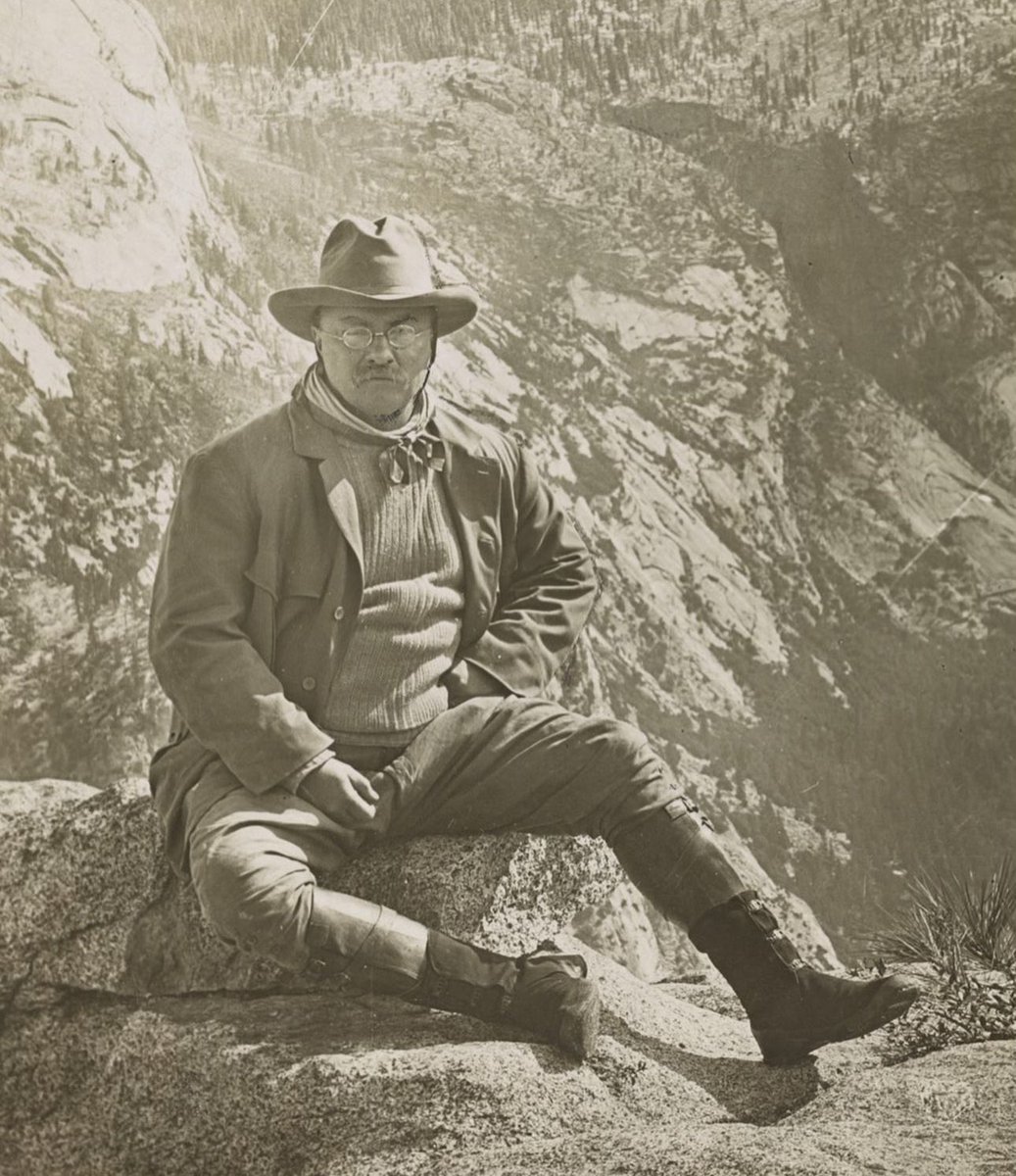 Theodore Roosevelt 🇺🇸 doing the pose some of y’all did for your class pictures in high school 

#POTUS 😂