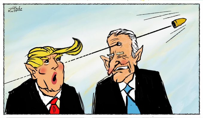 Ro_gopa's tweet photo. "جاء ليلعن وخرج ليبارك" 
أراد اغتيال ترامب وفعلا اغتال شعبية بايدن...😂
#ترمب #Trump2024 https://t.co/MaeDtVIu7D