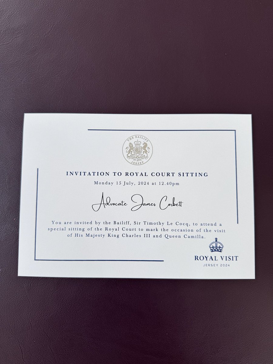 Tomorrow- an honour.