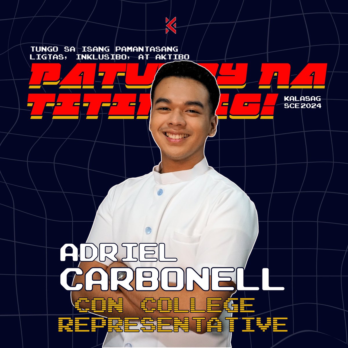 KalasagUC's tweet photo. Tungo sa isang pamantasang ligtas, inklusibo, at aktibo:
#𝗣𝗮𝘁𝘂𝗹𝗼𝘆𝗡𝗮𝗧𝗶𝘁𝗶𝗻𝗱𝗶𝗴
College Representatives:
Adriel Vamos Carbonel
Christon John Caragay
Jaimee Szarina Javillonar
Jazriel Mark Pondales https://t.co/9njm36PkJC
