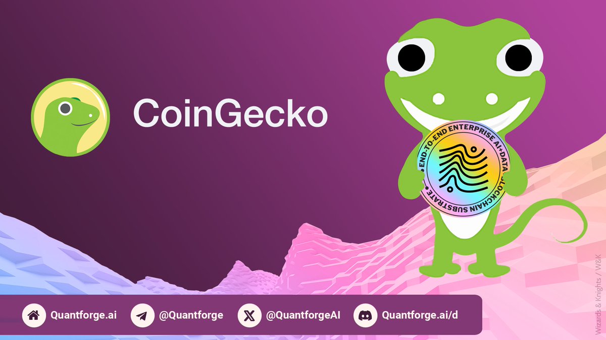 QuantforgeAI's tweet image. We&apos;re privileged to join @coingecko    

Learn more about Quantforge: quantforge.ai

ID: CL1407240039  /   Terminal: n/a   /   Telegram Mod &apos;NIKU_Quantforge&apos;

#CoinGecko #AI #Crypto - $QUANT