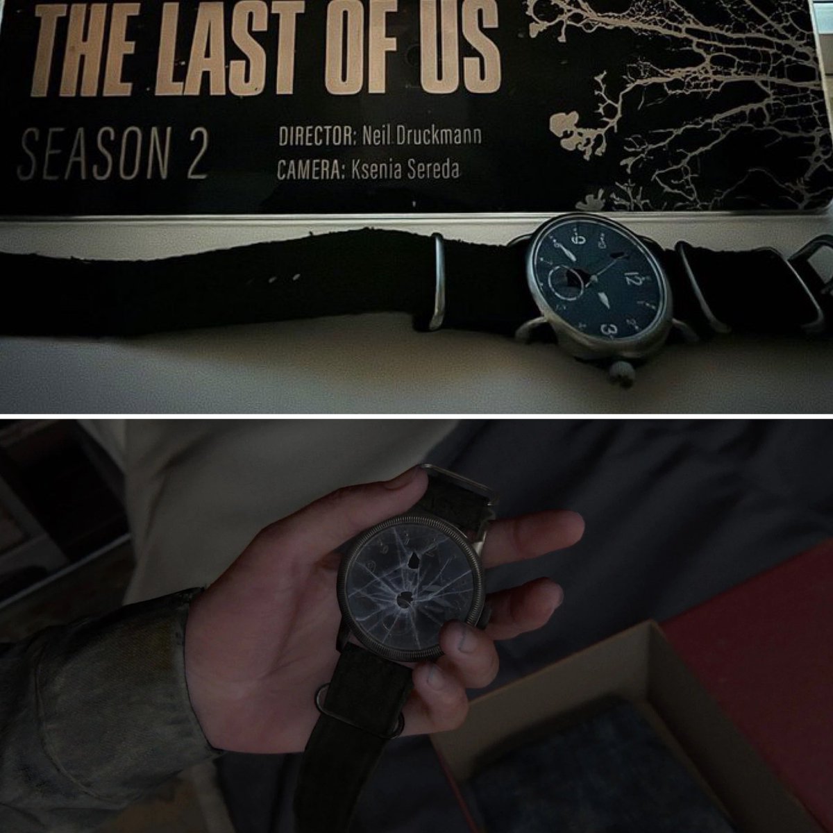 DomTheBomb's tweet photo. The watch 😭⌚️

#TheLastofUs https://t.co/WGTK2HSSCi