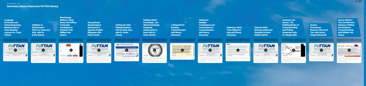 Looking for Secondary Literacy Resources? :)  Look no further than PaTTAN Literacy!  

On this padlet you will find 27 Secondary Literacy Presentations from the PaTTAN Literacy Symposium's from the world's BEST!  It's a do-not-miss resource and all curated right here!