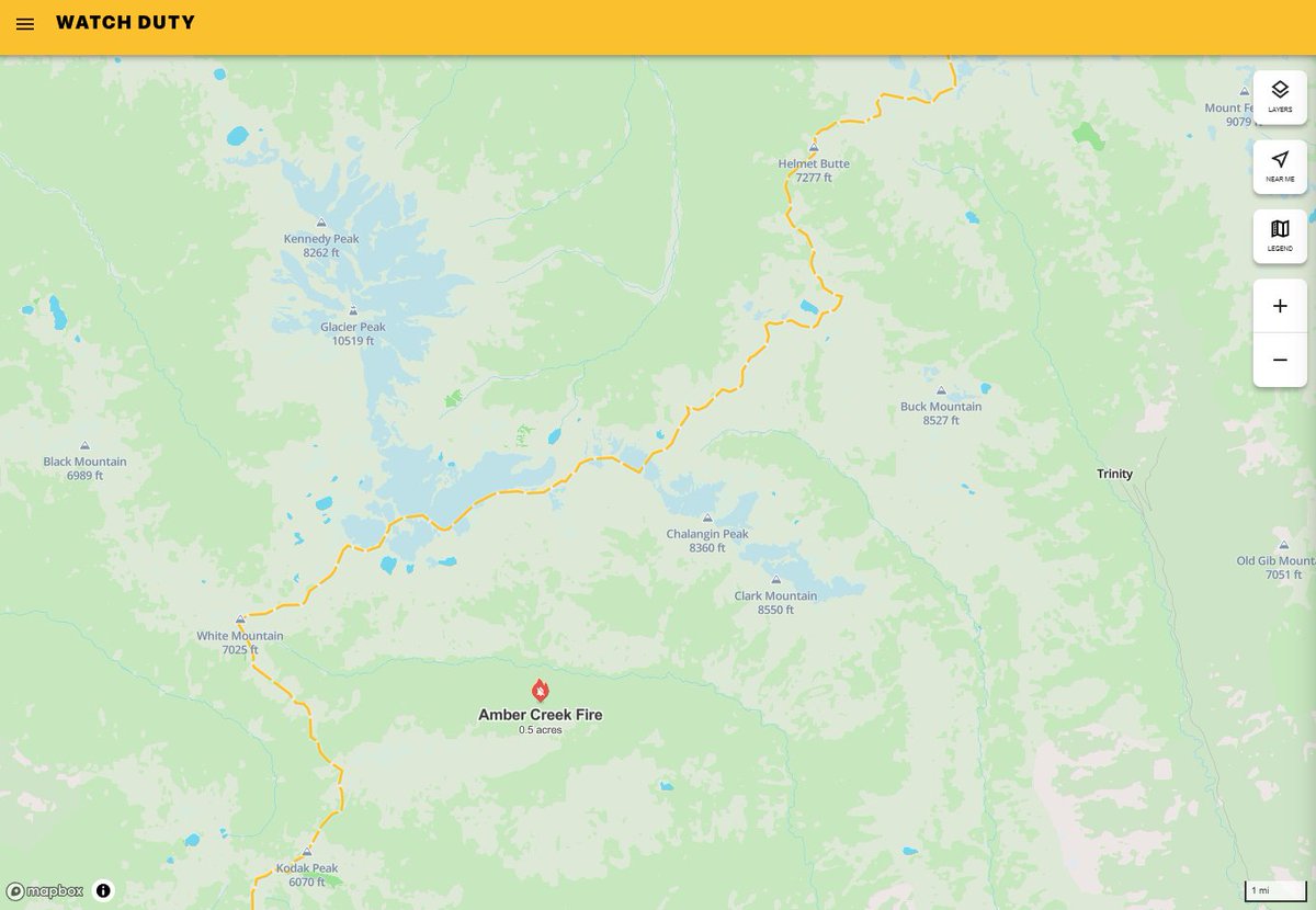 Wa_fire_watch's tweet photo. #AmberCreekFire near the #ShooflyFire 
This fire is located to the South of Glacier Peak in coordination with one of my last posts which had mentioned a possible fire in the area! This fire is 0.5 acres and is unknown in containment! Air Attack just left the area! https://t.co/yQ2hXSXCqV
