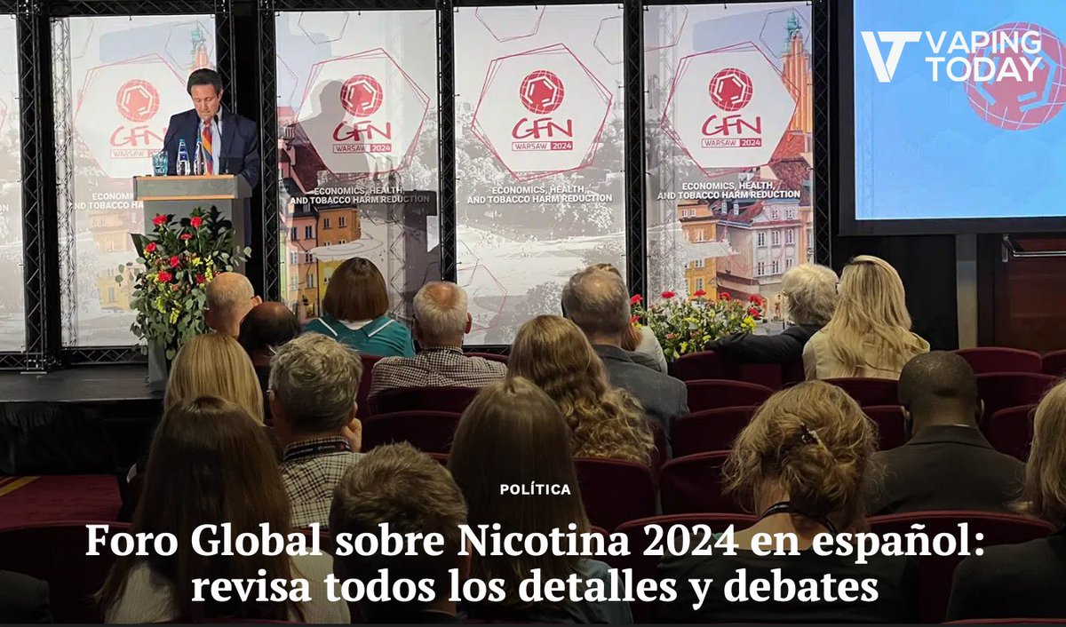 TodayVaping's tweet photo. #LoMasVistoDeLaSemana Revisa en español los detalles y debates del Foro Global sobre Nicotina 2024: innovación y reducción de daños en el consumo de tabaco.
Puedes leer más sobre esta nota:
https://t.co/kJ5kbTHfqC
#VapingToday #vapenews #periodismodigital https://t.co/muNJEBbxUd