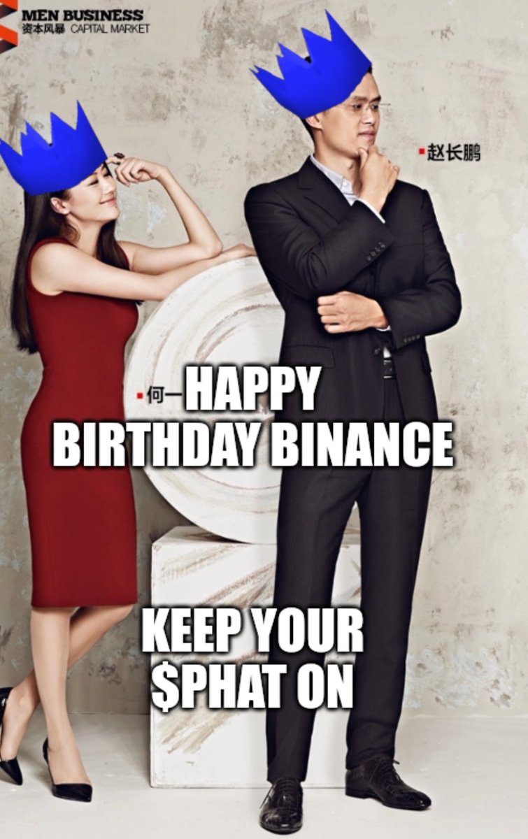 PartyHat_erc20's tweet photo. @heyibinance @binance  @cz_binance  put your party hat on. Happy birthday.

$phat #meme #Ethereum https://t.co/mmdGL9Zslb