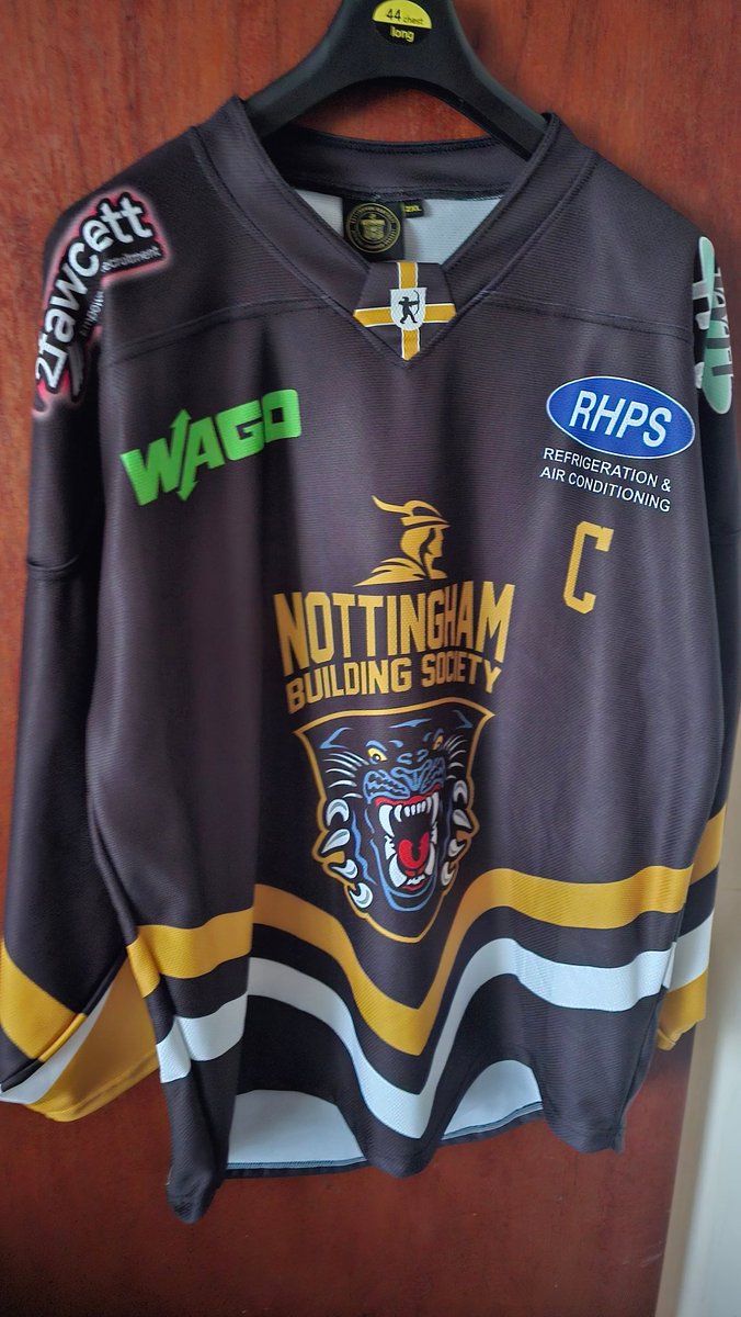 marksokane's tweet image. A good @PanthersIHC jersey pickup from the auction @_Hazeldine73 jersey with a C