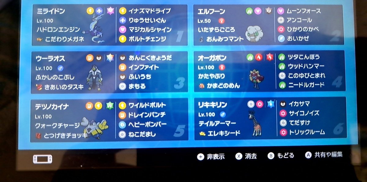 Huyubare_Poke's tweet photo. Victory Road to Honoluluベスト8でした！！！使った構築はミライドンリキキリンです。もうちょっと勝ちたかったけど久しぶりにマネフィできて大満足。 https://t.co/Sm6DCOCzSH