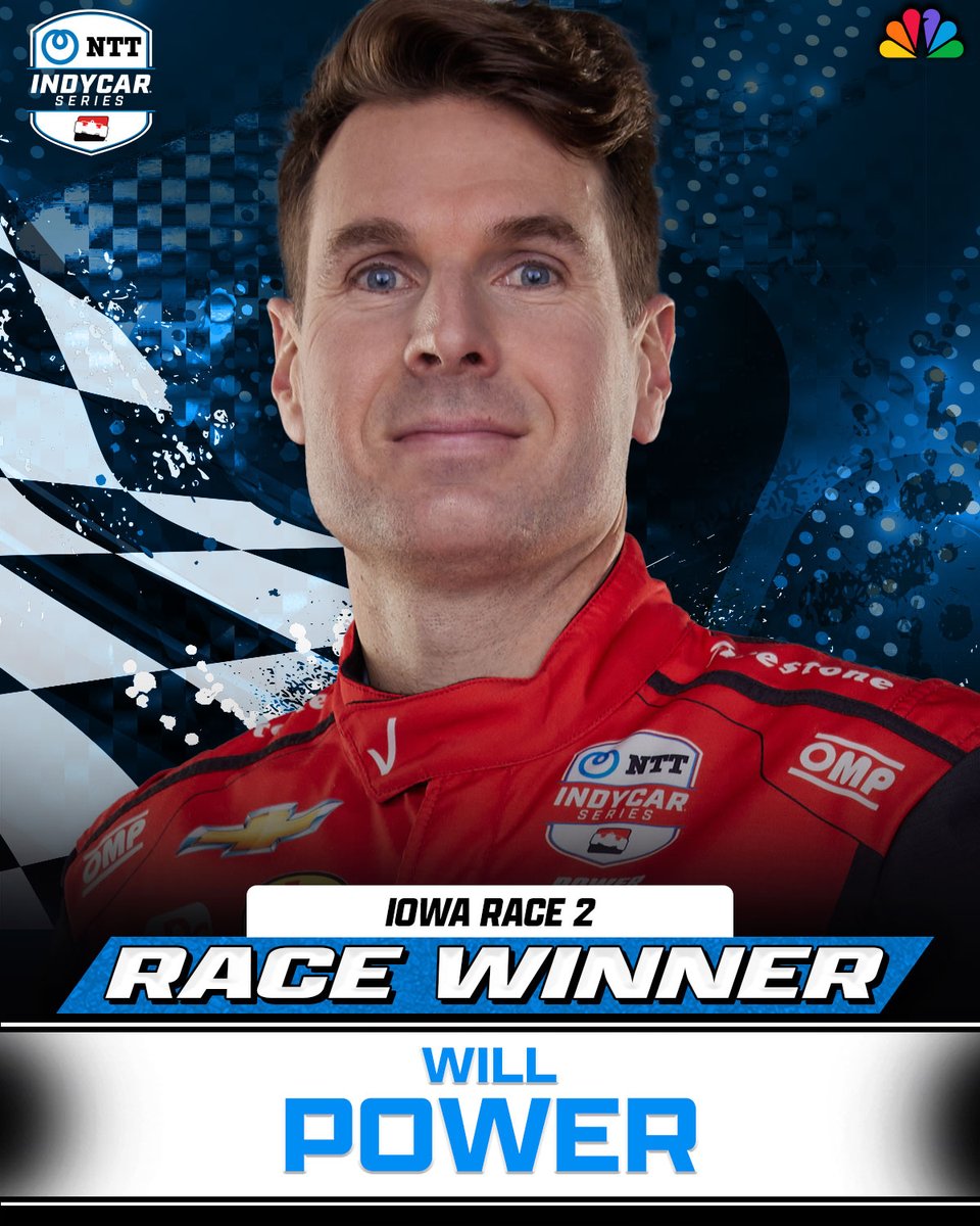 IndyCaronNBC's tweet photo. REPOST to congratulate Will Power for WINNING at Iowa Speedway. 🏁 https://t.co/GM3whXzJKn