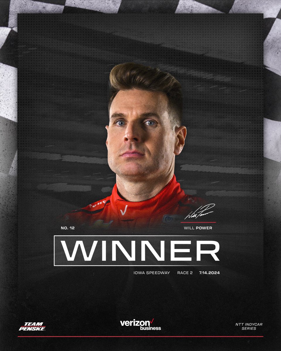 Team_Penske's tweet image. Powered to the front.

@12WillPower wins race two at @INDYCARatIowa!