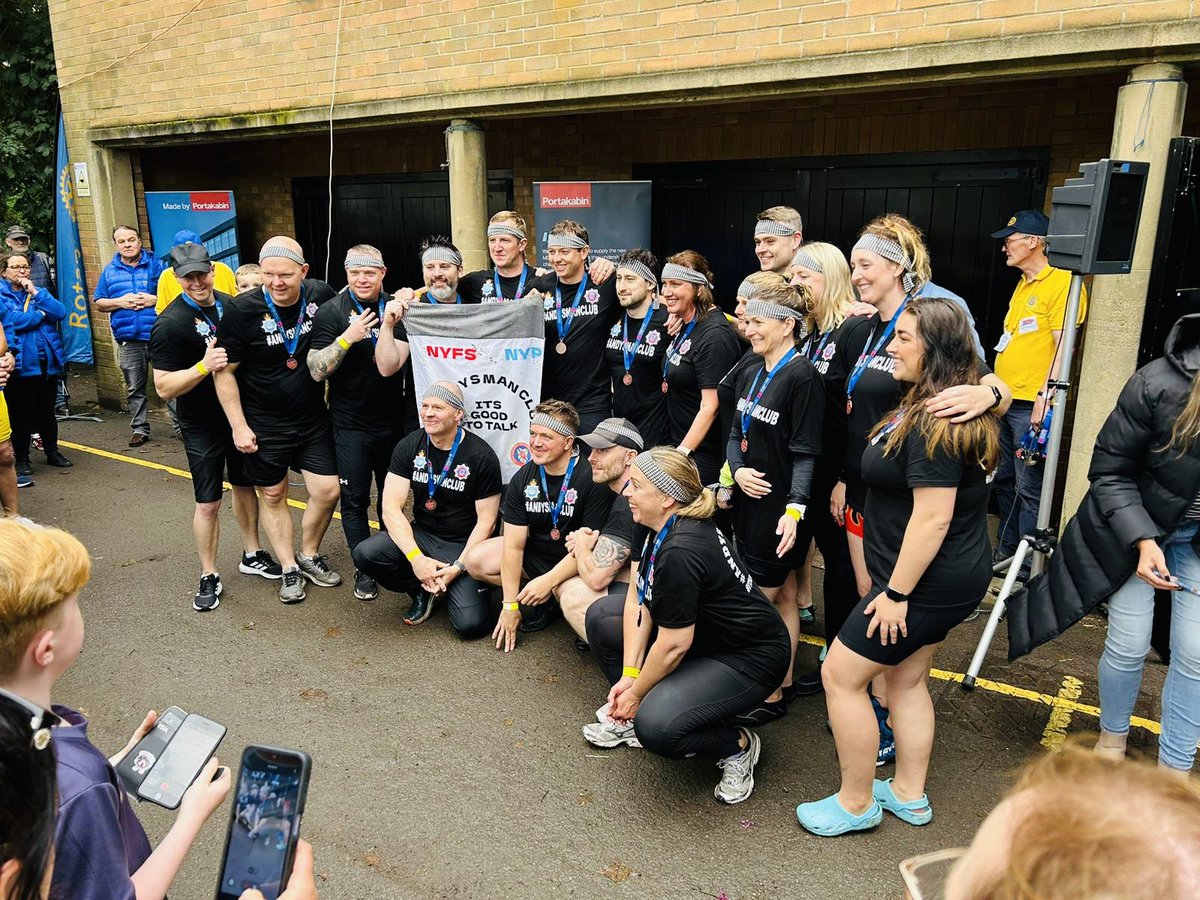 NYFRSselbyCSO's tweet photo. What a brilliant day down @RotaryClubYork Dragon boat racing 36 teams battled it out for the top stop.The real winner been the charities @SamaritansYork  an incredible £81.7k Our charity been @andysmanclubuk £3.5k well done team @NYorksPolice @NorthYorksFire #itsgoodtotalk 🥉 https://t.co/wlgKm3PrTE