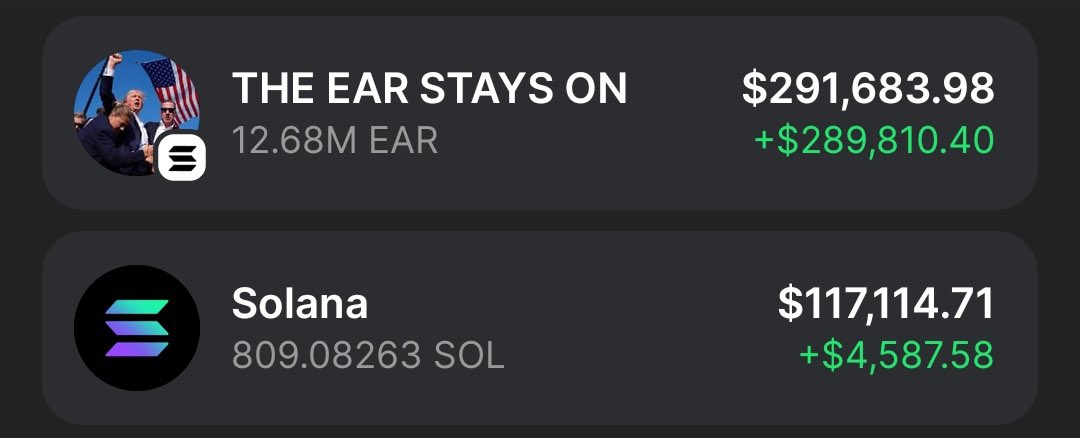 Today I made $300,000 from $ear. Feels unreal.

$5,000 to $300,000 in 8 hours

To celebrate,
I’m giving $5,000 $SOL  to the first 2000 people who follows ￼ and retweets !!